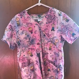 Peanuts scrub top